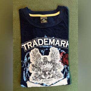 Trademark Company 81 Graphic Tee with Embroidered Eagle Design, Size: L. (6020)